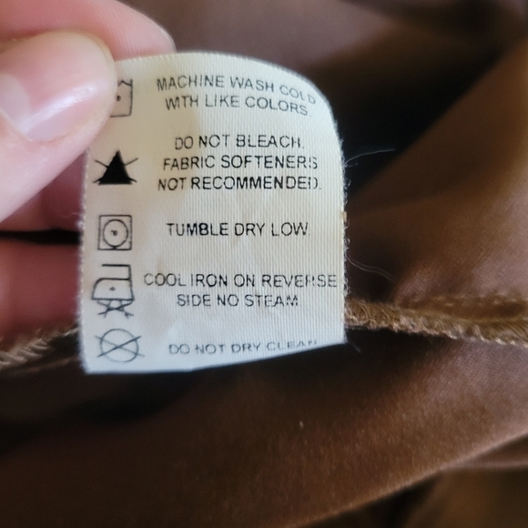 Zero restriction men's size L brown vneck golf vest small FLAW - Picture 3 of 9